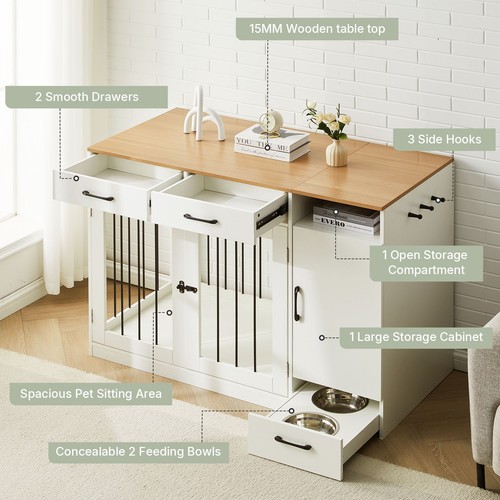 Dog crate furniture metal - dog,