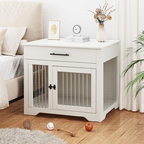 White dog cage crate - dog,