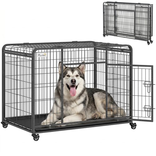 Pawhut metal dog cage - pawhut,