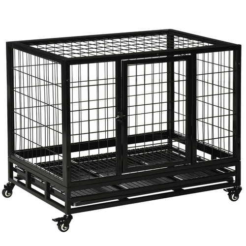 Pawhut metal kennel - kennel, with